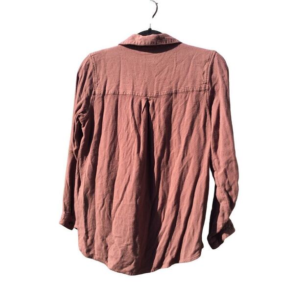 Altar'd State button up shirt womens XS mauve pink oversized western boho fall - Picture 9 of 12